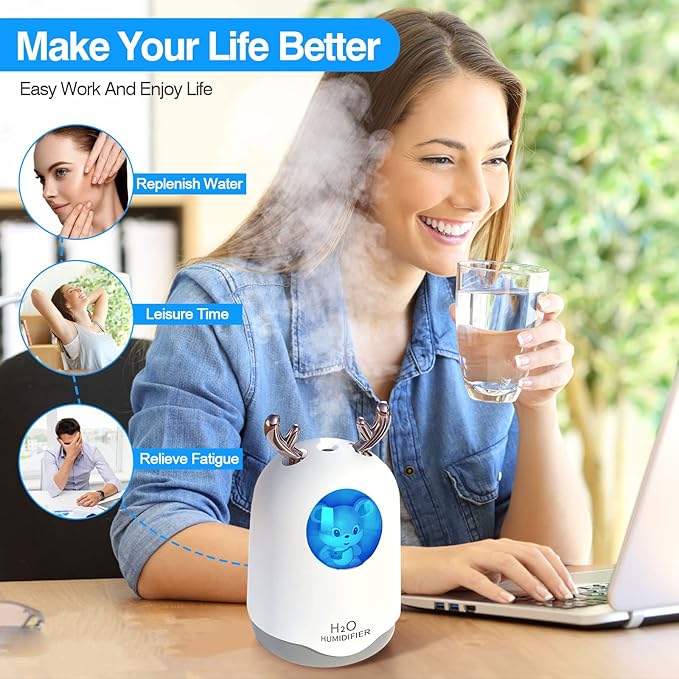 H2O Deer Antler LED Mini Humidifier