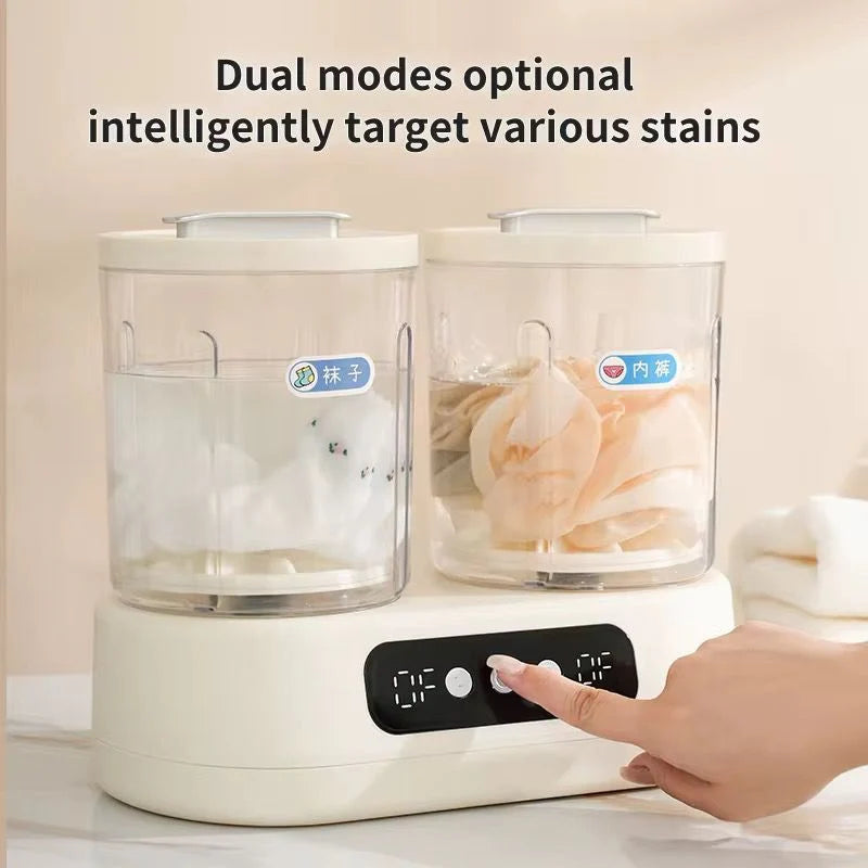 Double-Bucket Mini Washing Machine